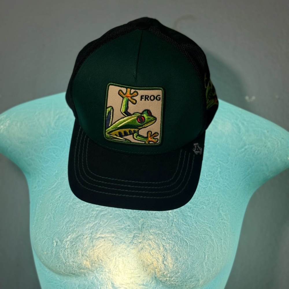 Dark Green Frog Patch Cap - image 1